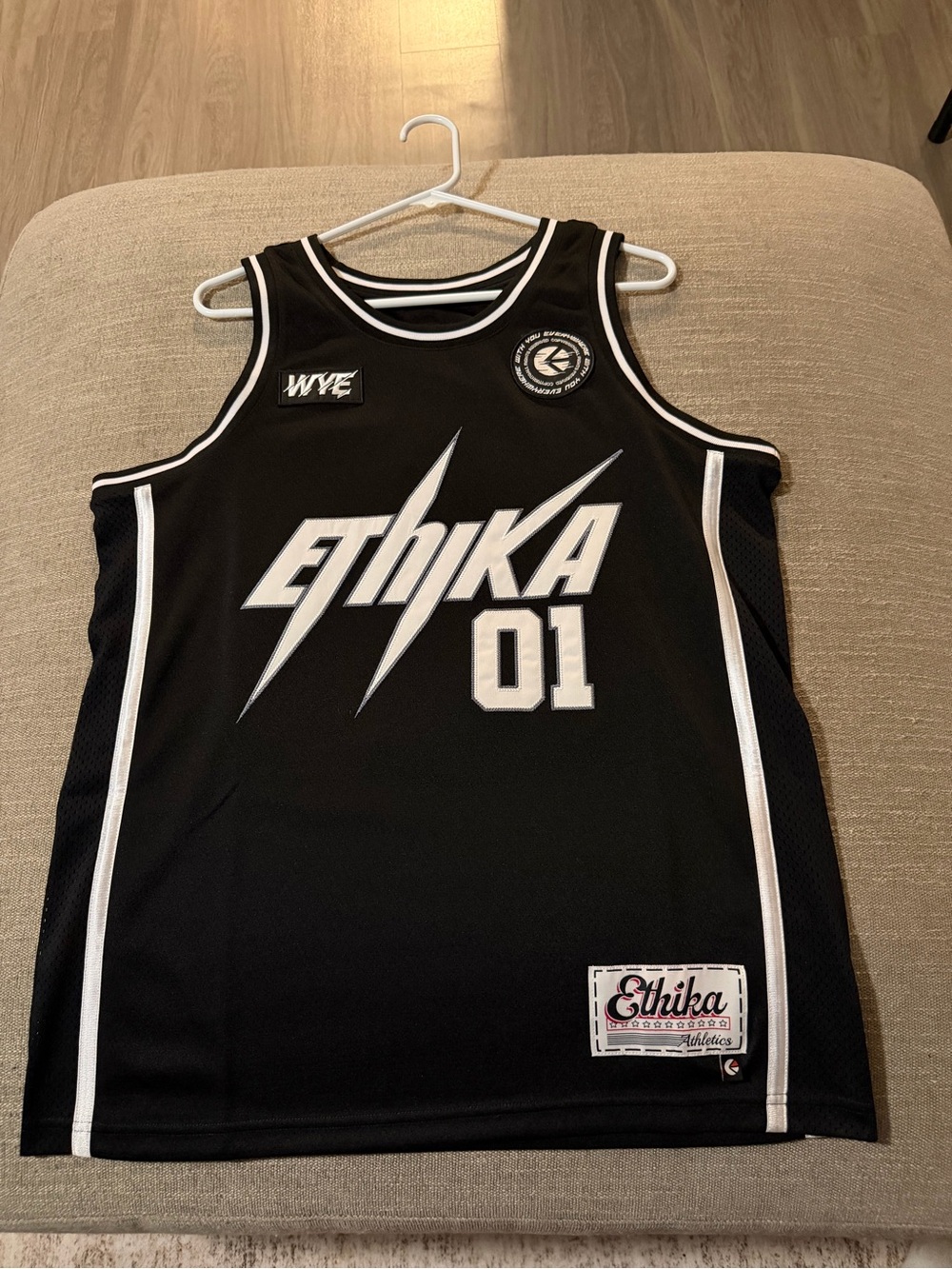 Ethika 01 Black Basketball Jersey